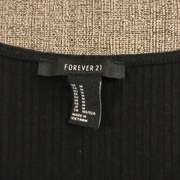 Ribbed deep V top - Picture 2 of 3